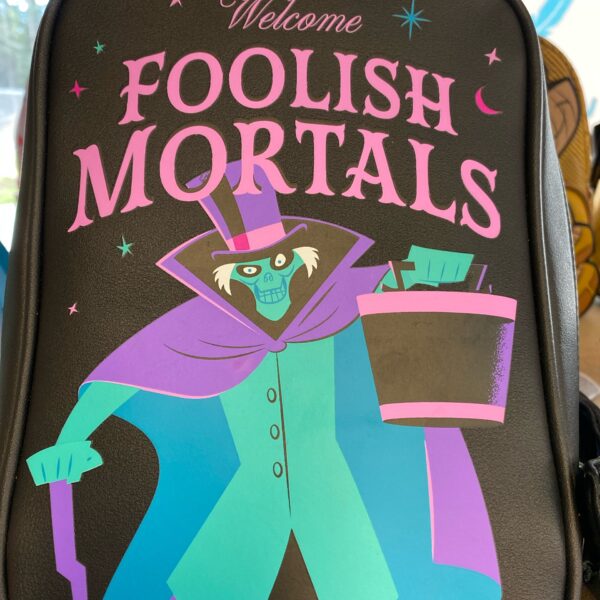 Disney Parks Haunted Mansion Welcome Foolish Mortals Mini Travel Bag & Eye Mask